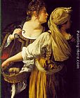 Judith Canvas Paintings - Judith and her Maidservant